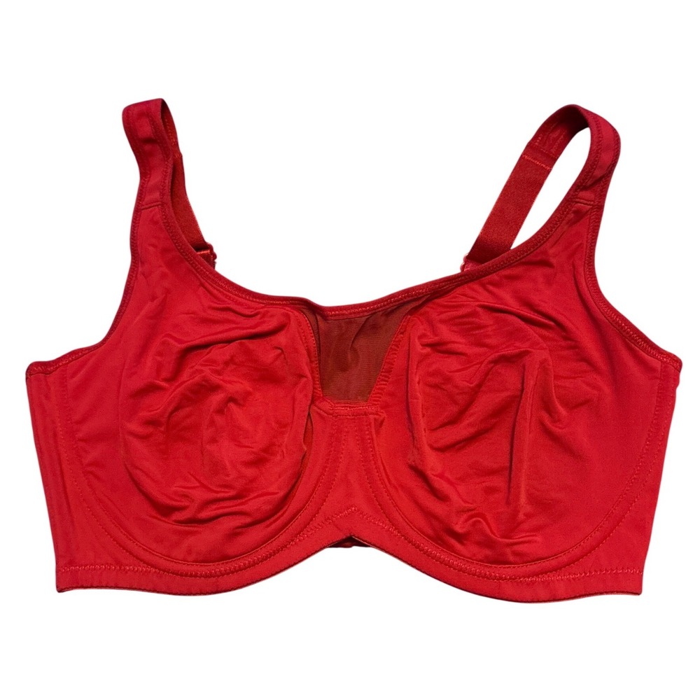 NEW Red Unlined Underwire Bra Full Coverage Support 36F/36DDD